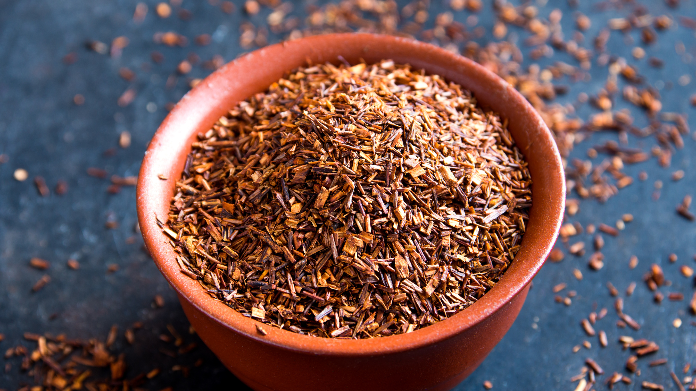 honeybush tea in a bowl