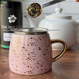 Golden Glow Ceramic Mug – with Gold Accents (10 oz)