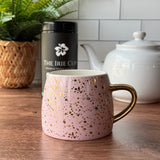 Golden Glow Ceramic Mug – with Gold Accents (10 oz)