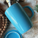 Pastel Blue Tea infuser mug 16 oz