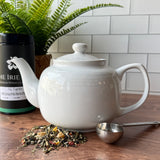 Classic White Ceramic Tea Kettle