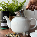 Classic White Ceramic Tea Kettle