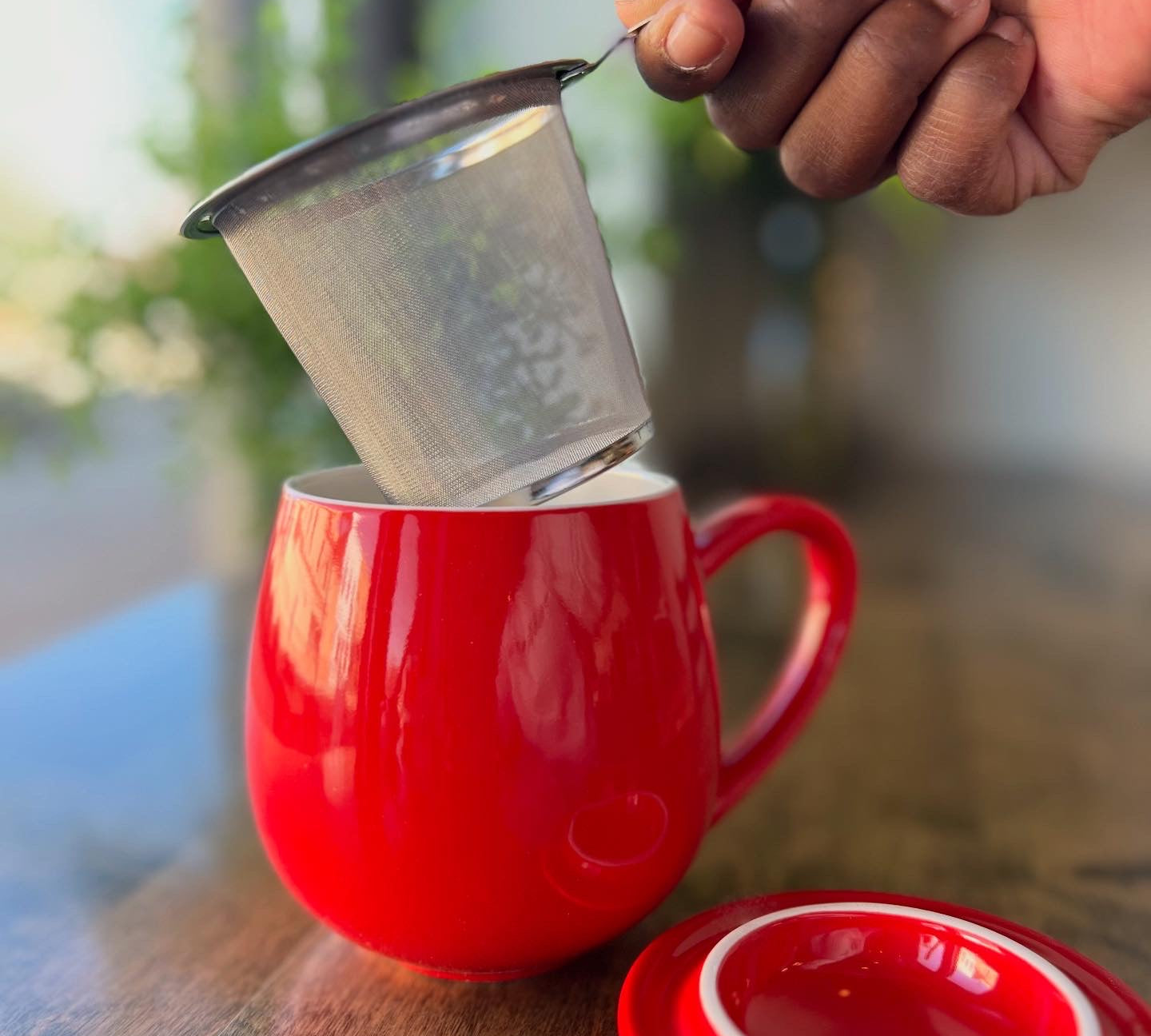 Oasis Mug – Loose-Leaf Tea Mug with Infuser and Lid