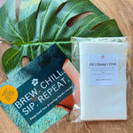 Caffeine-free loose leaf iced tea kit with Blood Orange, Blue Mountain Berry, Peach Honeybush, and Raspberry Lemonade blends