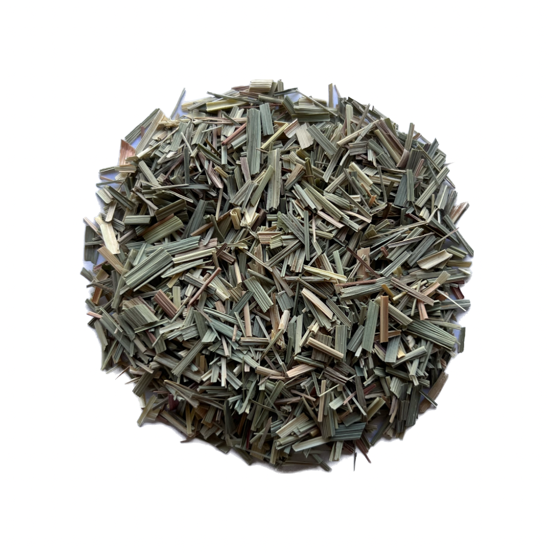 Organic lemongrass herbal tea leaves