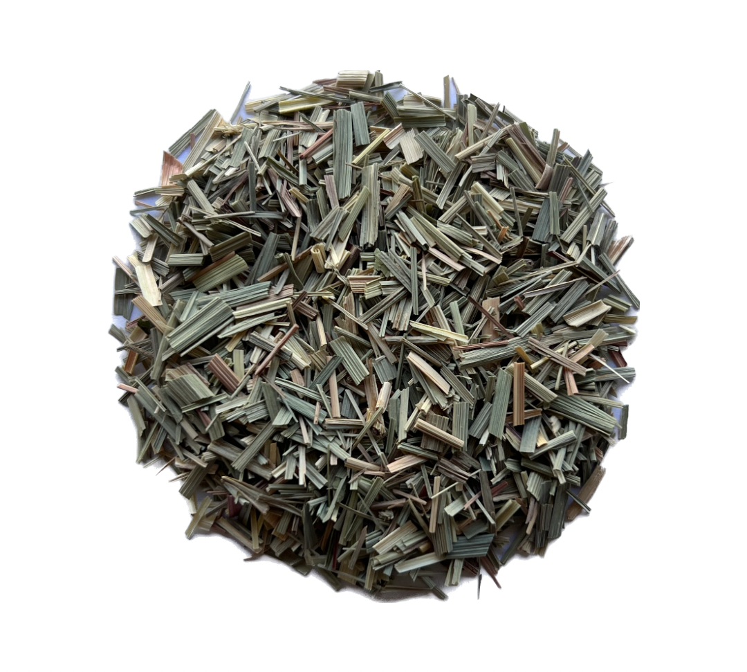 Organic lemongrass herbal tea leaves