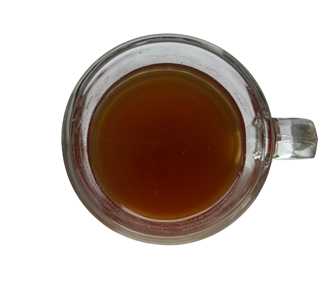 Cup of warm herbal tea for vocal comfort